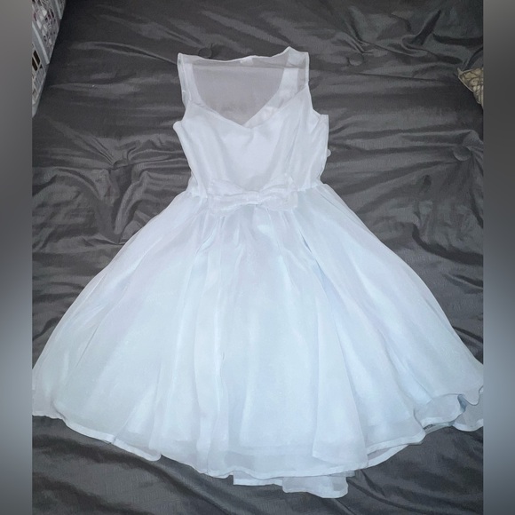 Disney Cinderella / LC Lauren Conrad Light Blue Mesh Back Dress Flowers - Picture 5 of 7